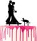 CARISPIBET cake toppers groom and bride kissing hugged with a pet cat at their side