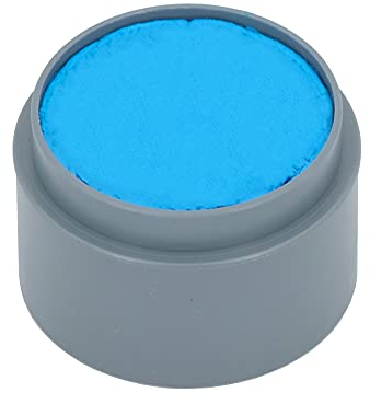 Grimas Water-Make-Up, 15ml Wasserschminke, Farbe hellblau 302, professionelle Körperfarbe, schnelltrockend und sehr hautschonend, ideal fürs Kinderschminken, Karneval und Halloween, auf Wasserbasis