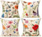All Smiles Kissenbezug 40x40 Outdoor Kissen Draußen Kissenhülle Sofakissen Zierkissenbezüge für Sofa Schlafzimmer Couch Kissenbezüge, Garten Blumen Schmetterling Libelle 4er Set