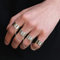 Yienate Punk Silber Ein Stück Ring Kette Finger Sklaven Armband Offene Zeigefinger Ring Handschmuck Für Mann Und Frau