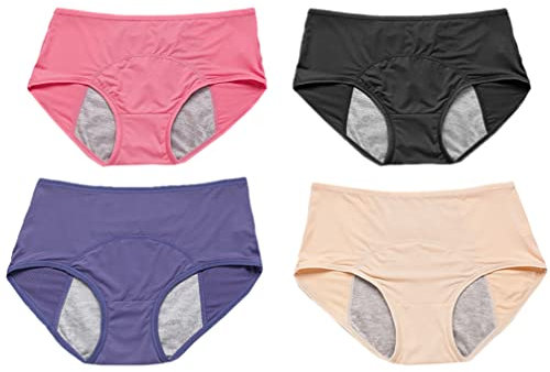 HEALLILY 4 STÜCKE Menstruationsperiode Unterwäsche Periode Schutz Unterwäsche Frauen Slip Slip Nylon Menstruation Für Mädchen Weibliche XL