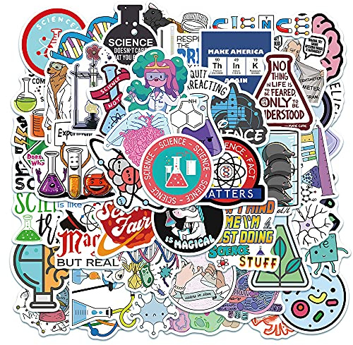 Science Stickers Pack for Kids Teens Student|100 Pcs Funny Laboratory,Physics Chemistry Biology Experiment Vinyl Decals for Laptop Water Bottles Cars Notebook MacBook Hydroflask Bumper