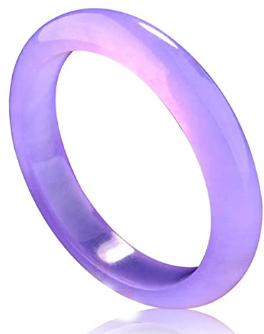 Jade Schmuck lila Jade -Armband Natural Real Real Jadeit Bangel Edelsteinarmbänder for Frauen mit Schmuckschachtel und Zertifikat, for den Muttertag (Color : Purple, Size : 62-64mm)