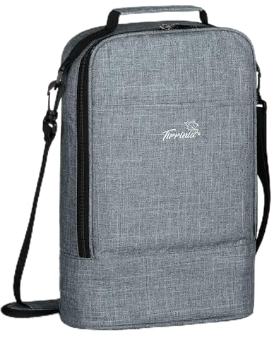 Kato Tirrinia Sac à Glace pour 2 Bouteilles Sac à vin Isotherme Sac à vin Portable avec Sangle en Verre Sangle Verre à vin Sac à Glace Pique-Nique fête dégustation de vin, 23 x 9 x 35 cm