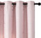 GIRASOLE HOME® Coppia Tende Jacquard Semi Oscuranti Fantasia Luna e Stelle Tenda Morbida Termica Isolante per Camera Cameretta e Interni 2 Pannelli con Occhielli (Rosa Stelle, 140x275cm)