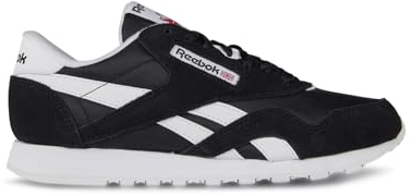 Reebok Cl Nylon Herren's Suede Toe Ortholite Lace Sneak Trainers (Schwarz-Weiss, EU 44)