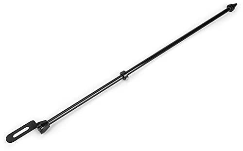 Kufoo Mât de Drapeau Universel pour Moto, Mât de Drapeau Universel pour Moto avec Porte Bagages Arrière, Mât de Drapeau en Acier Inoxydable, Accessoire pour Porte Bagages (Le Noir)