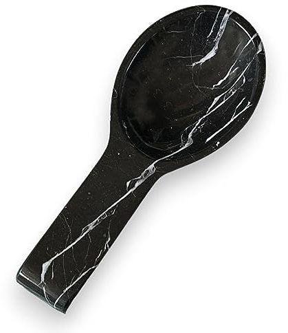 CBAM Repose-cuillère de cuisine en marbre noir