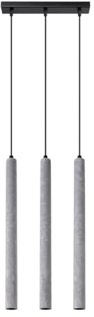 SOLLUX lighting Hängelampe Pendelleuchte Hängeleuchte Deckenlampe Lampe Decke Stahl 3 Flammig 30 x 5 x 94 cm Pastelo