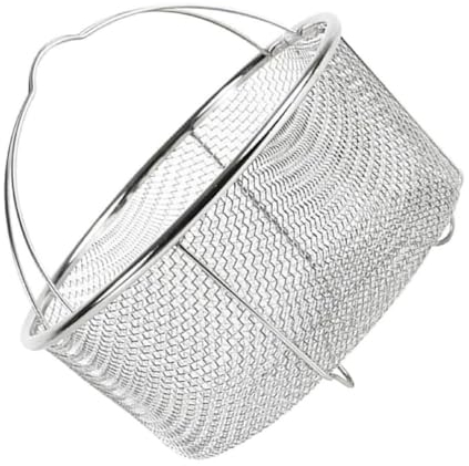 Lerpwige Stainless Steel Fryer Basket Deep Fryer Skimmer Frying Pan Basket with Handle Steaming Basket Air Fryer Accessories Deep Fryer Skimmer