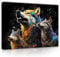 WallArena - Leinwand Bilder - Abstrakt Wolf Pop Art Modern - 120x80 cm Leinwandbilder - Bild auf leinwand - Wandbild XXL groß Wandbilder für Wohnzimmer Schlafzimmer Wohnzimmerbilder Modern