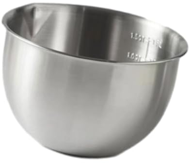 perfk Mixing Bowl Salad Bowls Kitchen Utensils Egg Whisking Bowl Cooking Bowl for Marinades Cooking Breading Prepping Bread, 1.5L