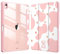 Fintie Hybrid Hülle für iPad Air 11 Zoll M3 2025/ M2 2024, iPad Air 5/4 Gen (2022/2020) 10,9 Zoll mit Stifthalter - Stoßfeste Schutzhülle mit transparenter Hartschale auf der Rückseite, Strawberry Cow