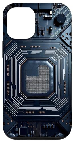 Motherboard Microchip Black IT Computer Background Graphic Case for iPhone 12/12 Pro