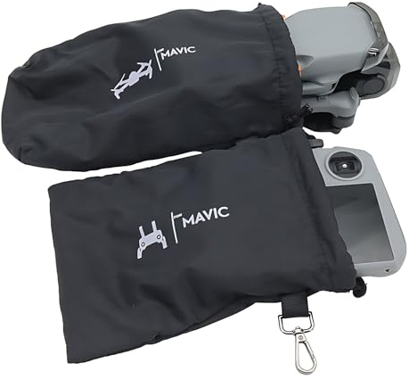 ZWLLKJGS Custodia per drone DJI Mini 3 Pro/Mini 3/Mini 2/Air 3/Mavic 3/Mavic 3/Mavic 3 Pro, custodia portatile tascabile, morbida custodia protettiva per controller RC (coulisse + gancio), Nero