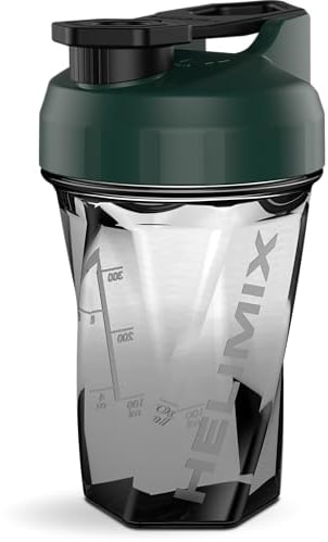 HELIMIX 2.0 Vortex Protein Shaker, 500 ml (20 oz) - Gourde Portable et Étanche pour Boissons Protéinées & Smoothies, Sans Bille, Compatible Lave-Vaisselle
