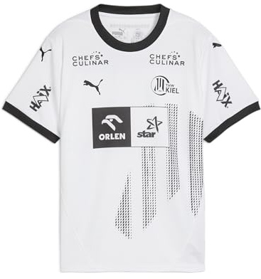 PUMA Jugendliche THW Kiel 24/25 Heimtrikot 128, White Black