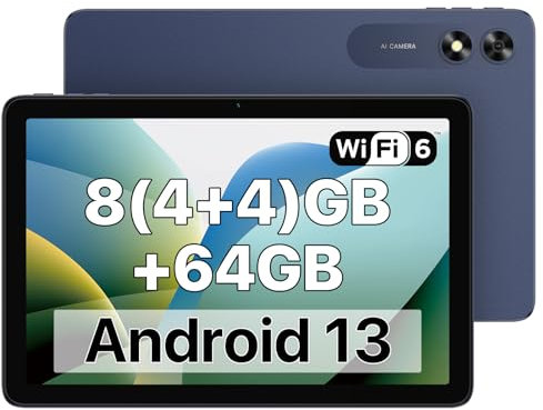 UMIDIGI Tablette G2 Tab Android 13 Tablette 8 (4 + 4) Go de RAM + 64 Go jusqu'à 1 to 10,1 Tablette 8 MP + 8 MP Double Caméra WiFi 6 Bluetooth 5.0 6000 mAh Écran partagé Android Tablette