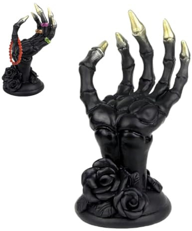 Berserk Hand of God Statue Halloween Devil Palm Figur Gothic Schmuck Aufbewahrungsregal Harz Sammlerstück Skulptur Horror Ornamente Requisiten für Halloween Party Home Decor Supplies