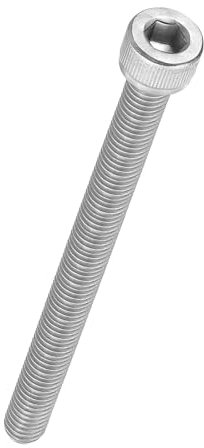 Kozelo 5pcs Tornillos de Cabeza Hexagonal - [M8-1.25 x 110mm] Acero Inoxidable 304 Totalmente Roscado Allen Tornillo para Motor Eléctrico Ventilador Impresión 3D Reparación, Plateado