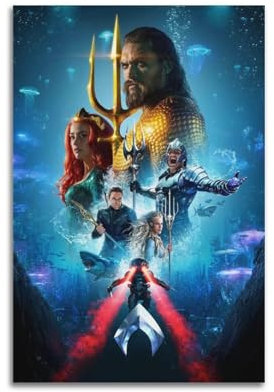 NRCKMIHRAE Aquaman Filmposter, dekoratives Gemälde, Leinwand, Wandposter und Kunstdruck, moderne Familienschlafzimmer-Dekoration, Poster, 30 x 45 cm