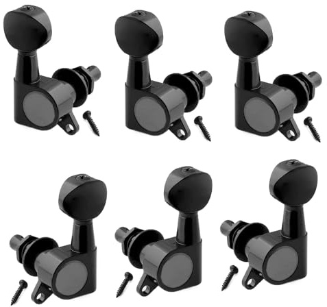 Stimmgeräte für Akustikgitarre, Stimmtasten für E-Gitarre, vollständig geschlossene ovale Kopfknöpfe für Westerngitarre, Ersatz-Set