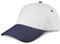 Generico Cappellino Berretto Cappello Baseball Golf 5 Pannelli in Cotone colorato Bianco Visiera Blu Navy