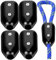 Veesper Arenga de Cuerda Reutilizable de 4 Piezas de 3/8 Pulgadas, Conectores de Cable de plástico Negro para Nylon de 7-8 mm y cordón Trenzado