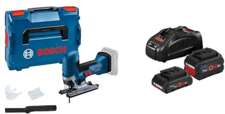 Bosch Professional 18V System Seghetto Alternativo a Batteria Gst 18V-125 S + System Set di Batterie