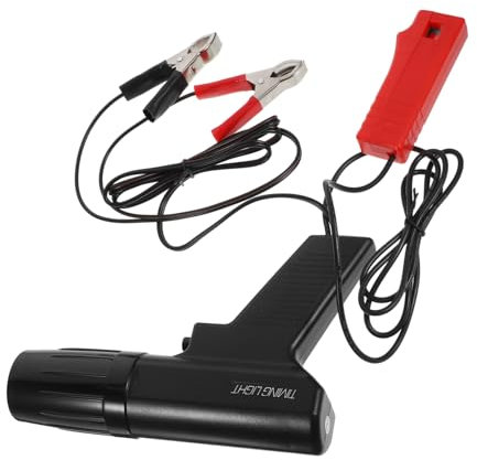 Ciieeo Zündzeitungswaffe Zündung Reparatur Kontrollleuchte für Kfz-Motoren Funkenwerkzeug induktives Stroboskop-Zeitlicht Zündsystem-Blitzlampendetektor Plastik Black