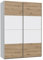 Homely | Armario de Puertas correderas DOMY 150 | Acabado Laminado sintético Color Roble Artisan/Blanco Mate | Medidas 150x61,2. Altura 210 cm. | Diseño Funcional