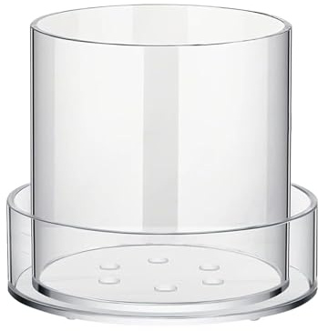 Flkiglm Clear Plant Pots with Drainage, Transparent Planter, Transparent Container Cups with Saucer for Flowers, Indoor Plants, Growing and Growth