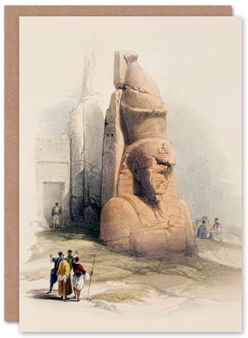 Artery8 David Roberts Art Card Luxor Temple Ramses II Statue