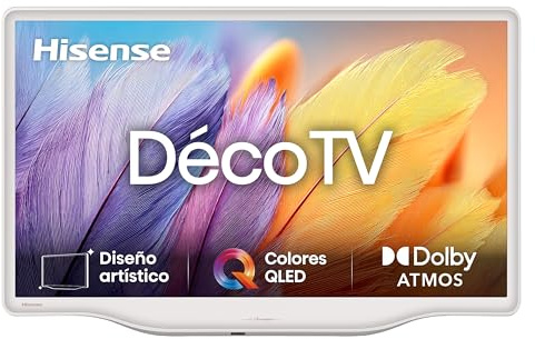 Hisense Smart TV QLED 32 Full HD Dèco TV 32S5Q | Audio Dolby Atmos, HDR10, VIDAA OS con 1000+ APP, Wifi, Game Mode, AirPlay2, Works with Alexa, lativù, 2025 Model