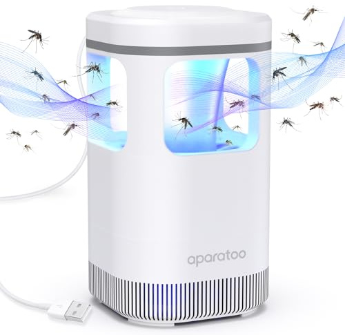 Insektenvernichter Elektrisch, UV Mückenlampe Fliegenfalle Innenbereich Mückenfalle Mückenschutz, USB Mosquito Repellent Tragbare Fliegenfallen für Schlafzimmer, Wohnzimmer Büro und Camping, (Weiß)