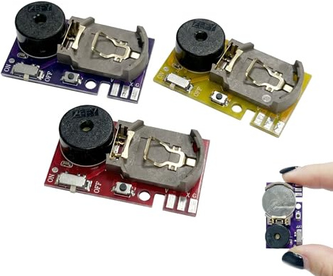 FIQLUL 3 Pezzi Scherzi Divertenti Grillo, Emettitore di Rumore Fastidioso con 7 Suoni, Dispositivo per Scherzo Invisibile per Casa, Ufficio e Feste, Rosso, Blu e Viola