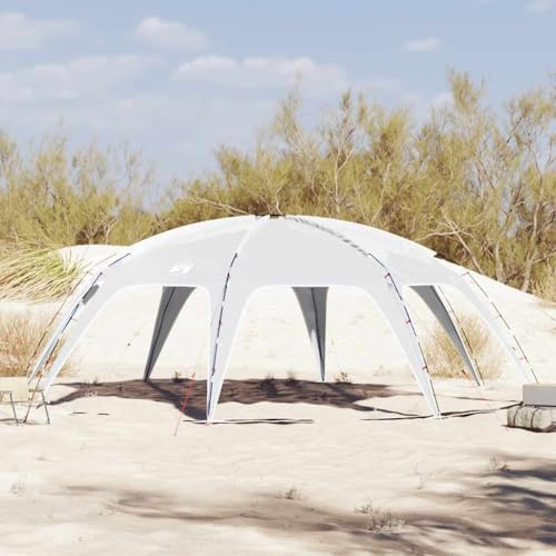Ziaphsol Tienda de campaña para piscina azul de poliéster y fibra de vidrio, impermeable, resistente a los rayos UV, plegable, portátil, con bolsa de transporte y ventilación de aire para jardín y