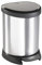 Curver Metal Effect Pedal Touch Deco Bin, Silver, 5 Litre