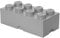 LEGO 4004 Brique de rangement empilable 8 - Collection design, Plastique, Gris Pierre Moyen, 50 x 18 x 25 cm