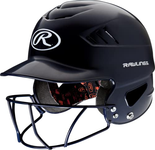 'Rawlings | COOLFLO Batting Helmet | 6 1/2'' - 7 1/2'' One Size Fits Most | Facemask Option | Multiple Colors'