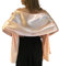 Central Chic Belle Écharpe Châle Étole Pashmina En Satin Cérémonies Fêtes Mariage Ivoire Noir Blanc Or Violet Argent Gris 2 Taille S-M & L-XL (L-XL, Rose Nude)