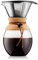 Bodum Pour Over Kaffeebereiter mit permanentfilter, Glas, Beige, 51 Ounce
