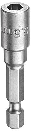 kwb socket clé Allen 5.mm 102755 (1/4 '' E6.3 hexagonal tige, ISO 1173, Hochweriger TQ 60 en acier)