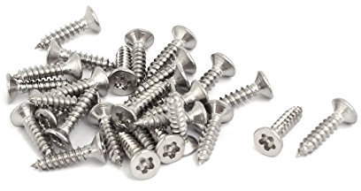 sourcing map M2.9x13mm Vis autotaraudeuse Torx à tête plate acier inox 304 T10 Drive 30Pcs