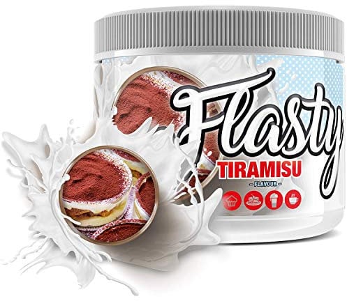 Flasty Geschmackspulver (Tiramisu) 1 x 250g Kalorienarmes Flavour Pulver mit 'Nur ca. 7 kcal pro Portion' bringt es Leben in deinen Quark, Joghurt und vielem mehr.