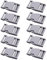 SWIDUUK - Lot de 10 boucles de sangle très robustes et durables de 25 mm - Réglables avec fermoir en plastique à dégagement rapide, Plastique, gris, Taille unique