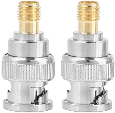 Akozon 2 stücke BNC Stecker auf SMA-buchse Typ RF Stecker Koaxial Adapter Test Converter