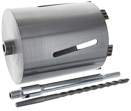 Diamant Bohrkrone Sechskant lang (200mm) Aufnahme und Zentrierbohrer Nutzlänge 180 mm Ø 162 mm Betonbohrkrone Kernbohrer