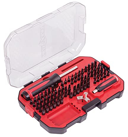 Real Avid Precision Screwdriver Set for Gun Maintenance | 90 PCS Screw Driversets with LED Driver, Hex, Phillips & Torx Bit Set | Kit Includes Magnetic Bit Driver, Turret Tool, Multibit Set & Case