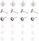 PandaHall 50 Sets 304 Edelstahl Flache RoundStud-Ohrringkomponenten und Klarglas-Cabochons für die DIY-Ohrringherstellung